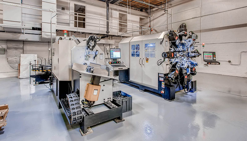 Precision camless spring machinery